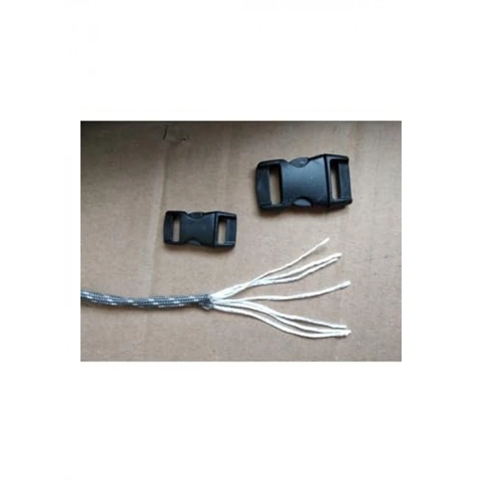 4mm Kalınlığında Yedi Çekirdek 5 Metre Paracord İpi, Gri-Beyaz