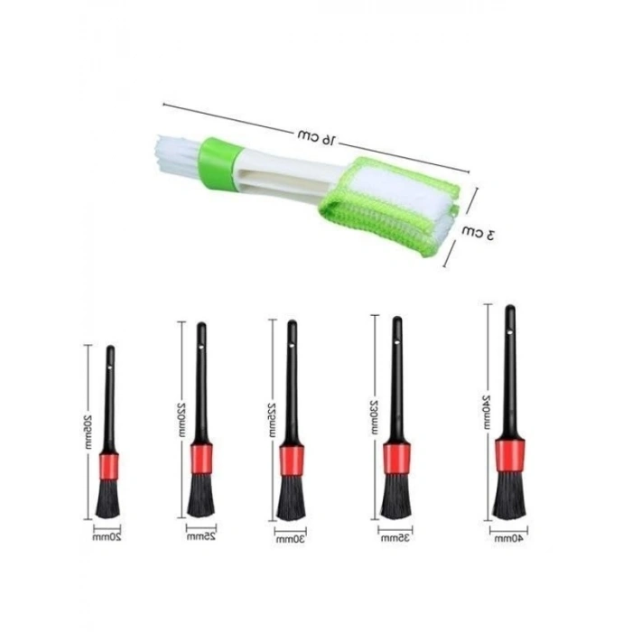 5+1 Detaylı Araç Temizlik Fırça Seti