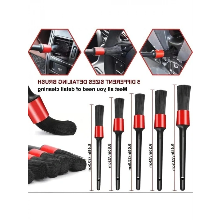 5 Adet Araç Detay Temizlik Fırçası Seti