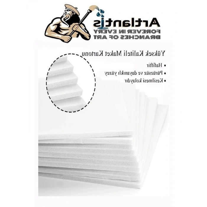 5 Adet Beyaz Fotoblok Maket Kartonu, Hobi ve Sanat İçin