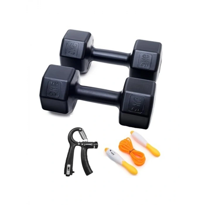 5 Adet Dambıl ve Sayacı Olan El Yayları ile Atlama İpi Seti