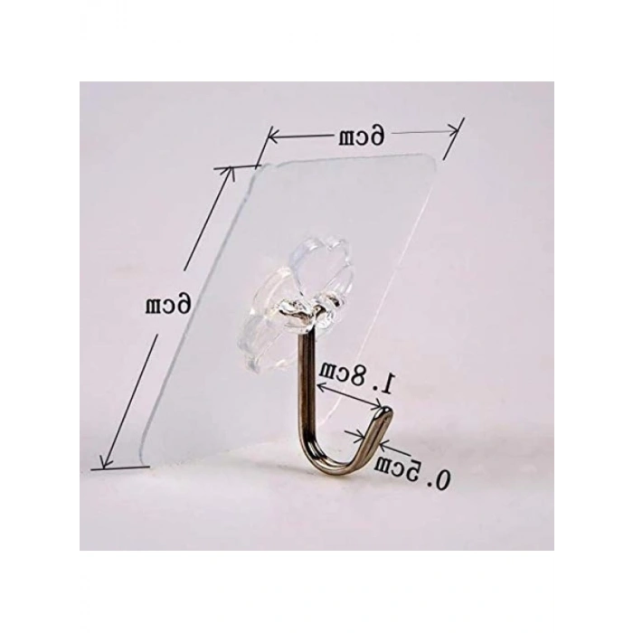 5 Adet Kendinden Yapışkanlı Şeffaf Askı Seti