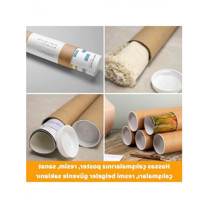 5 Adet Postüp Kapaklı Karton Rulo Gönderi Kutusu, 100 cm