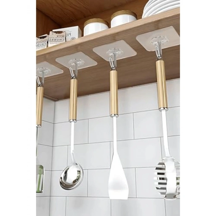 5 Adet Yapışkan Vantuzlu Duvar Askısı Seti