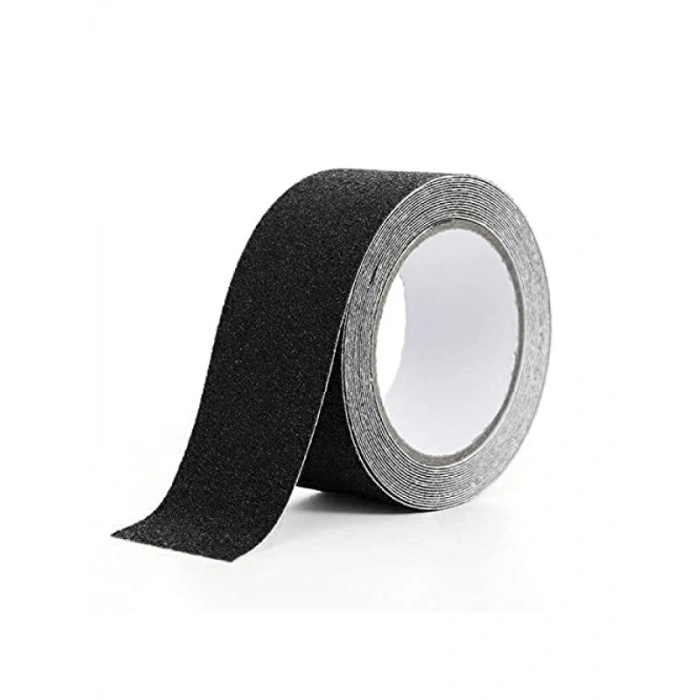 5 cm Genişliğinde Yapışkanlı Kaydırmaz Bant, 10 Metre, Siyah