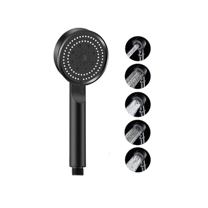 5 Fonksiyonlu Duş Başlığı - Turbo Pervaneli, 150 cm Hortum ile