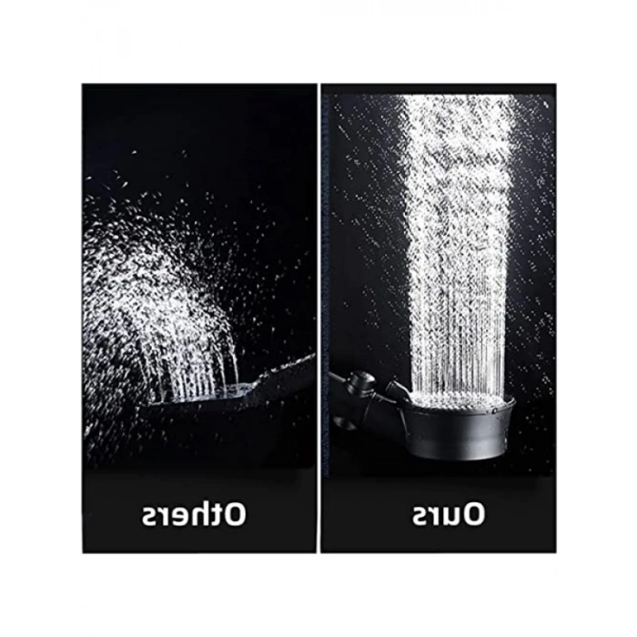 5 Fonksiyonlu Siyah Turbo Fan Duş Seti