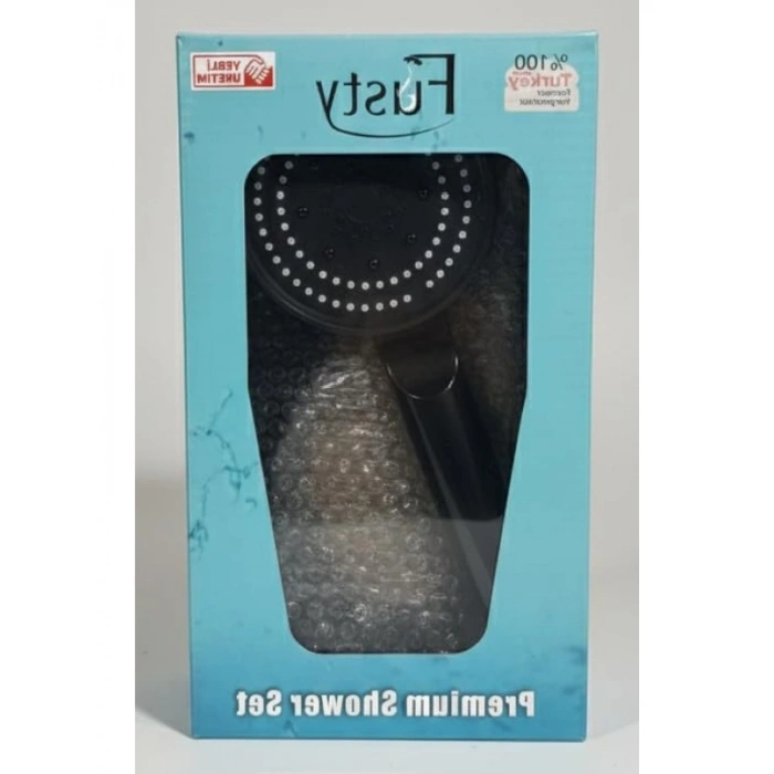 5 Fonksiyonlu Yüksek Basınçlı Duş Seti, 150 cm PVC Hortum