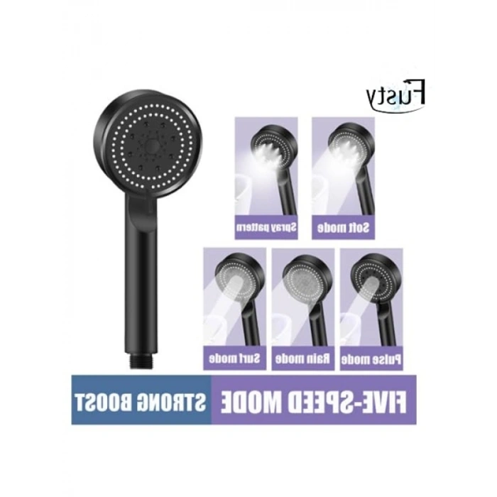 5 Fonksiyonlu Yüksek Basınçlı Duş Seti, 150 cm PVC Hortum