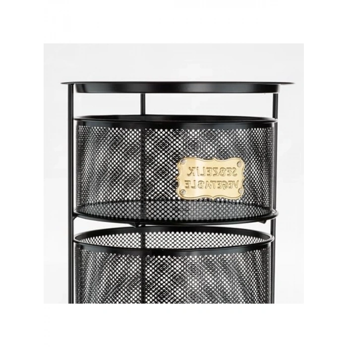 5 Katlı Paslanmaz Metal Sebzelik - 94 cm Yükseklik