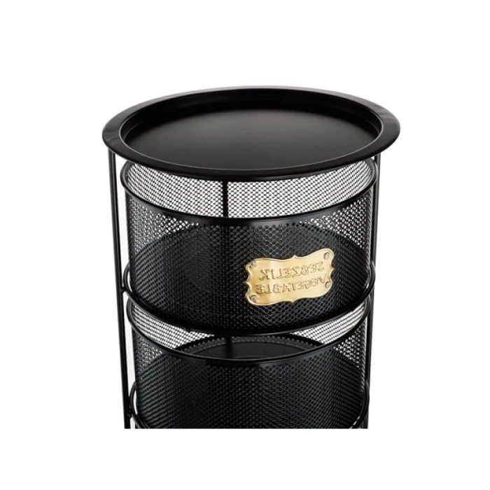 5 Katlı Paslanmaz Metal Sebzelik - 94 cm Yükseklik