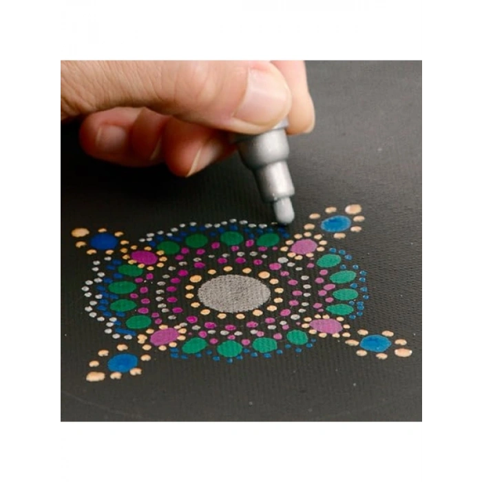 5li Akrilik Markör Seti - Metalik Renkler