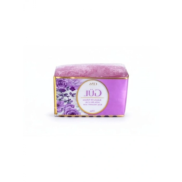 5li Hediye Banyo Seti - Güllü ve Süngerli Sabun