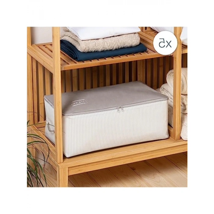 5li Orta Boy Çizgili Gri Hurç Seti