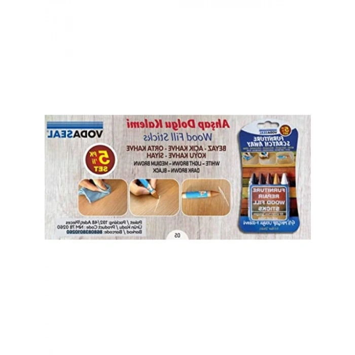 5li Set Ahşap Dolgu Kalemi, Farklı Renk Seçenekleri