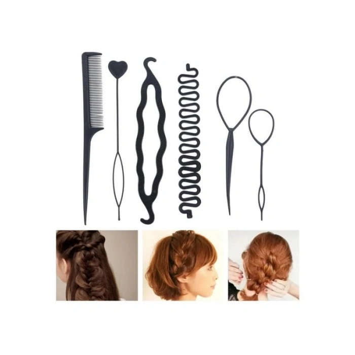 5li Siyah Renk Saç Tokası Seti - Kolay Kullanım