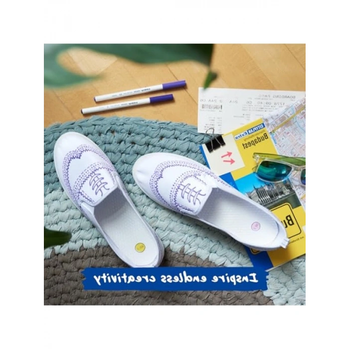 5li Tekstil Kalemi Seti - Siyah, Kırmızı, Mavi, Yeşil, Sarı