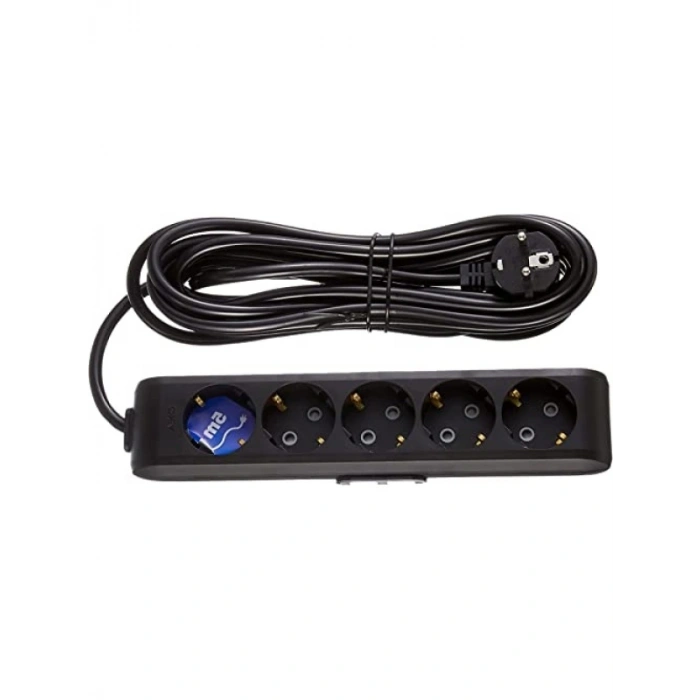 5li Topraklı Kablolu Çocuk Korumalı Priz - 5 Metre