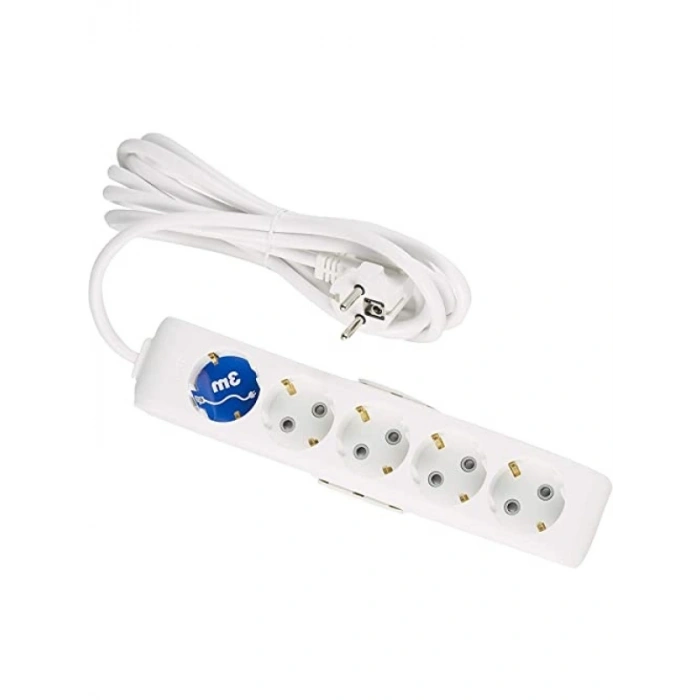 5li Topraklı Kablolu Priz - 3 metre