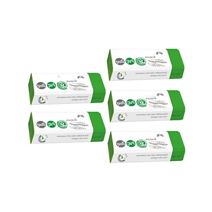 5li Tozsuz Silgi Seti - Yeşil