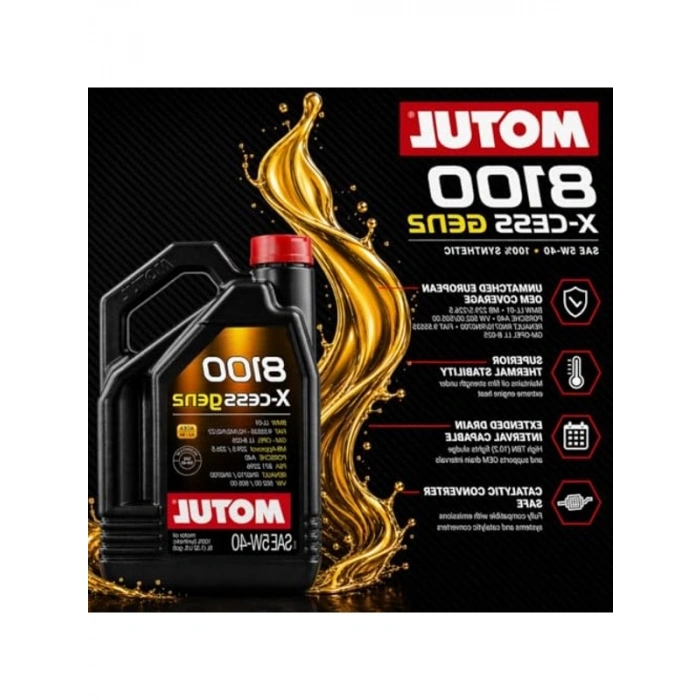 5 litre 5W-40 motor yağı, yüksek performans