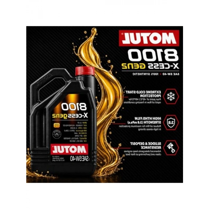 5 litre 5W-40 motor yağı, yüksek performans