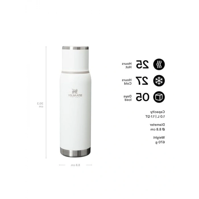 5 Litre Beyaz Termos, Modern Kullanım için