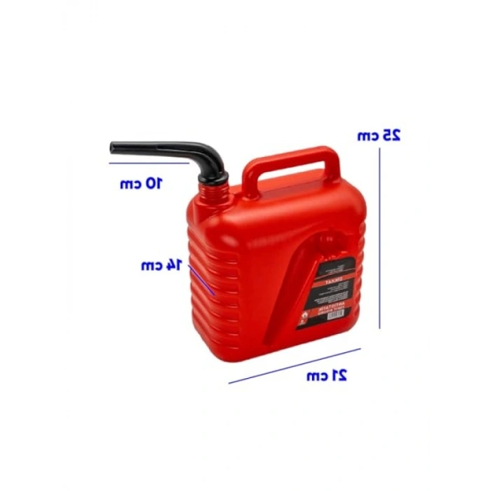 5 Litre Kapasiteli Plastik Antistatik Benzin Bidonu