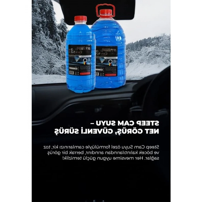 5 Litre Oto Cam Suyu, -20 Derecede Antifriz İçerikli