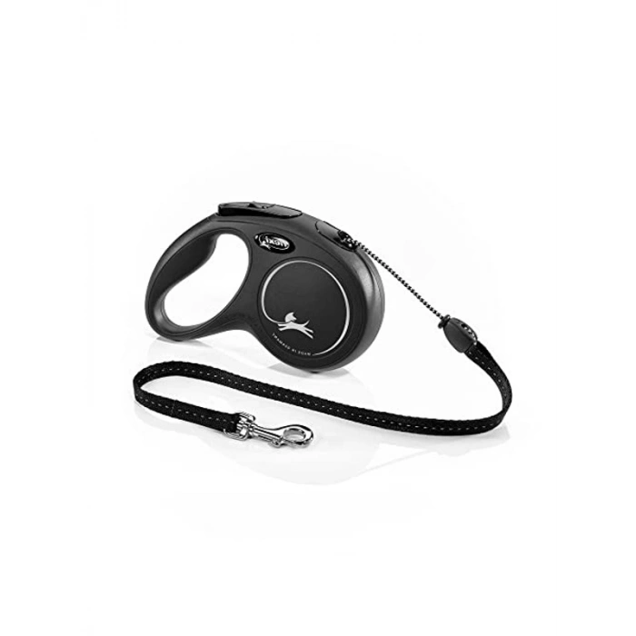 5 Metre İpli Siyah Tasma - M Beden