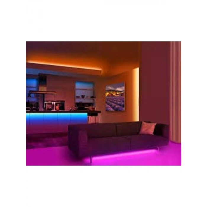 5 Metre RGB Şerit LED Seti, İç ve Dış Mekan için Silikonlu Tasarım