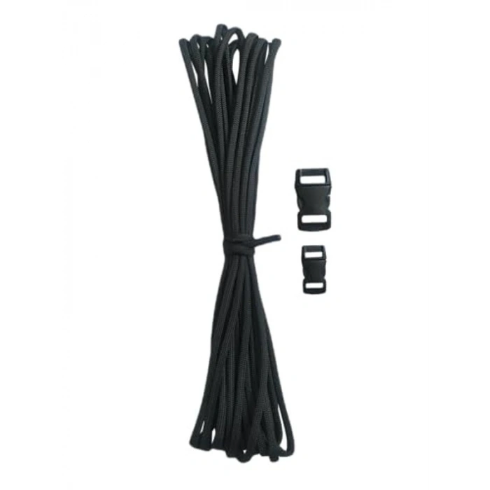 5 Metre Siyah Paracord İpi, Dayanıklı ve Çok Amaçlı