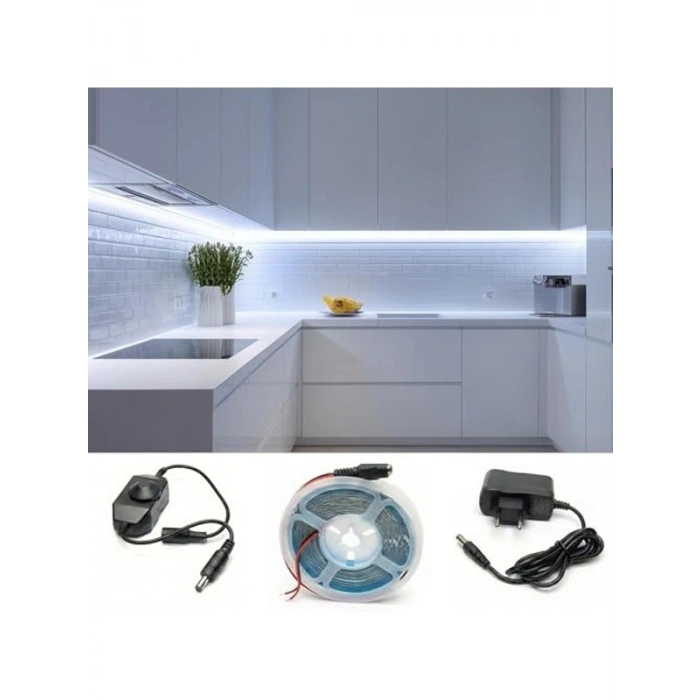 5 Metre Uzun Beyaz Şerit Led, Çalışma ve Parlaklık Ayarı