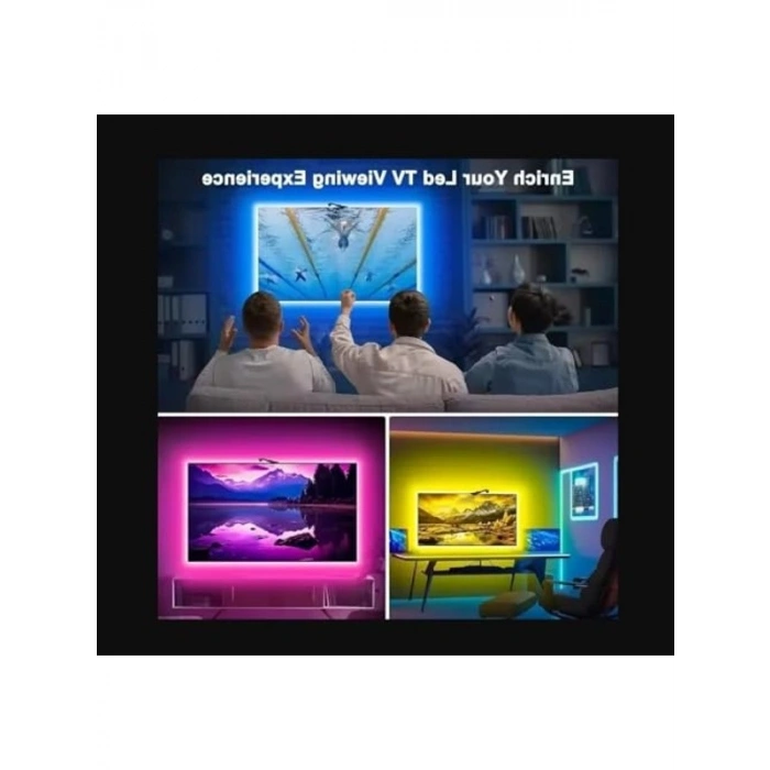 5 Metre Uzun LED Ambilight Şerit, RGB-IC Akıllı Aydınlatma