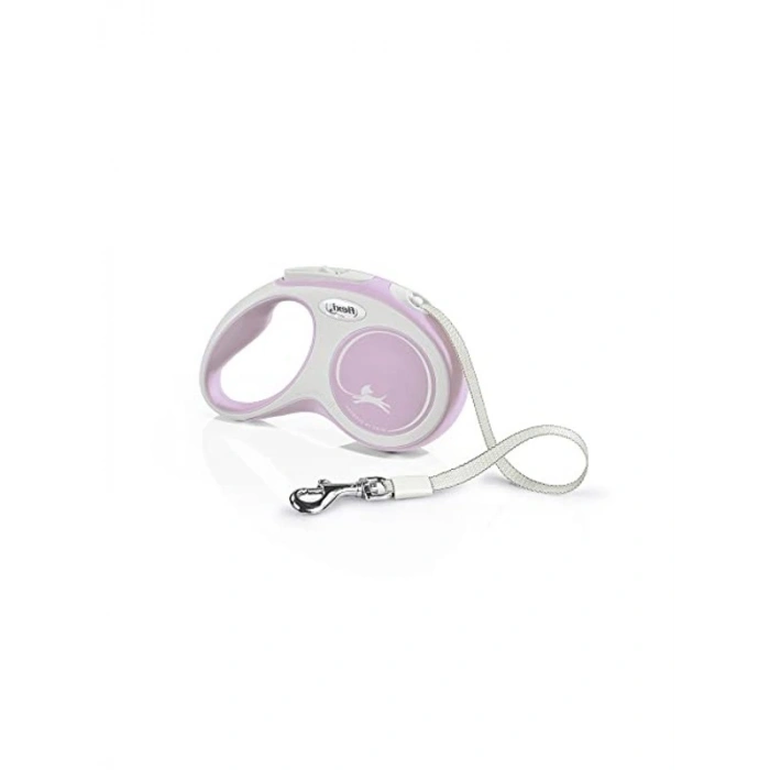 5 metre uzunluğunda pembe şerit tasma, S beden