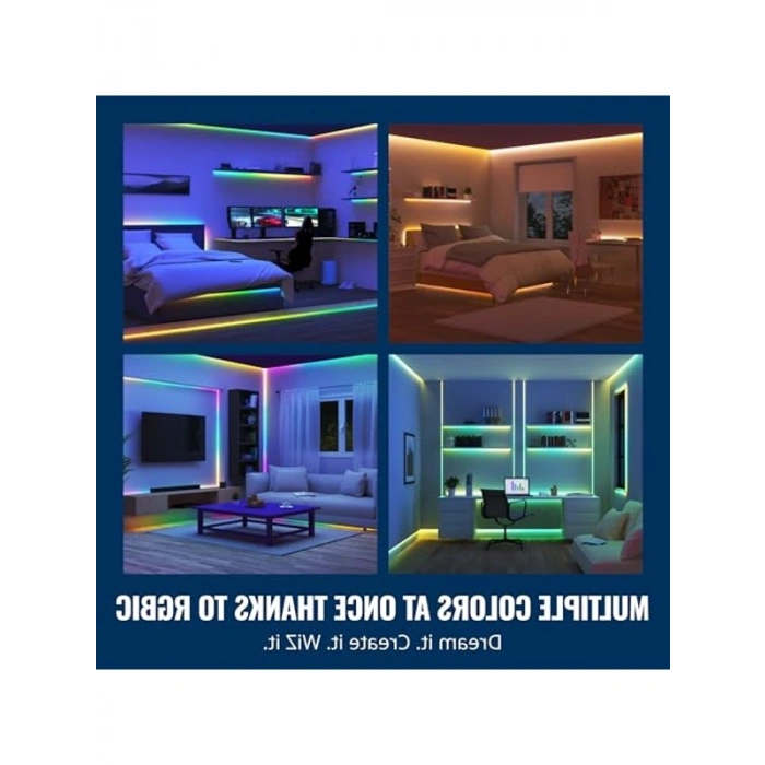 5 Metre Uzunluğunda RGBIC LED Işık Şeridi, Dinamik Işık Sahnesi