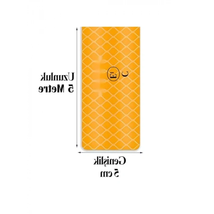 5 Metre Uzunluğunda Sarı Reflektif İkaz Bantı