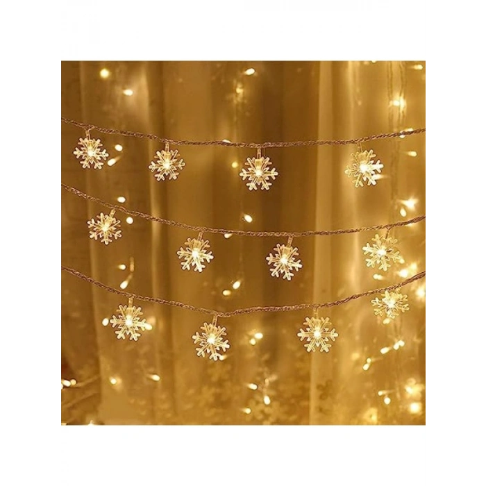 5 Metre Uzunlukta Kar Tanesi LED Işık Seti