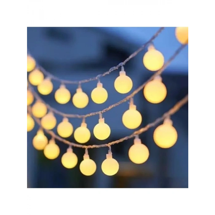 5 Metre Uzunlukta Sıcak Sarı LED Işık Zinciri, Modüler Sistem