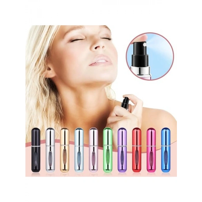5 ml Alüminyum Gövdeli Seyahat Parfüm Atomizeri, Sızdırmaz ve Kullanışlı