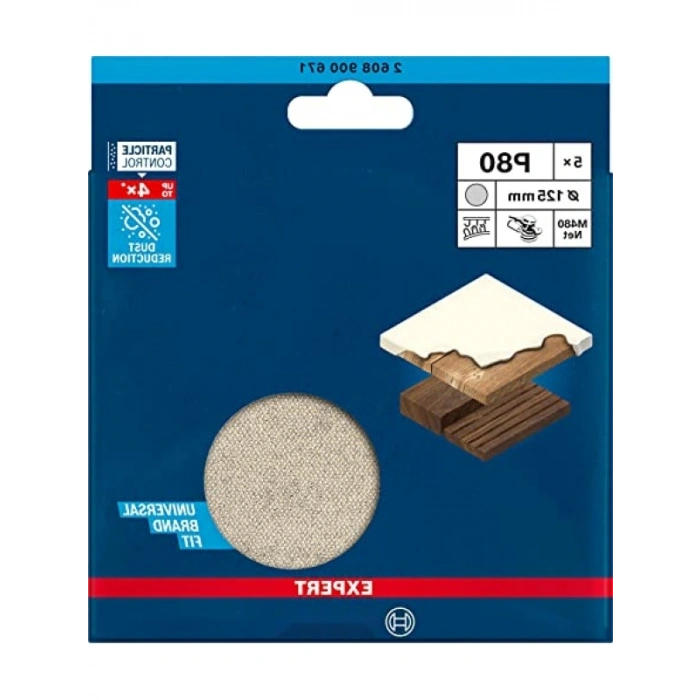 5 Parça Ağ Zımpara Seti, Ø 125 mm, Kum Kalınlığı P80