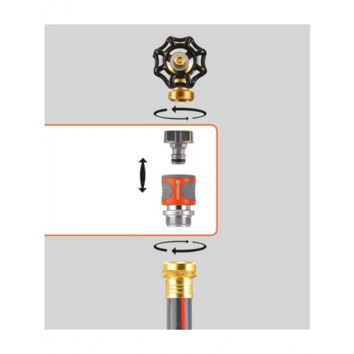 5 Parça Bahçe Hortum Konnektör Seti, 1.3-1.6 cm Hortum İçin