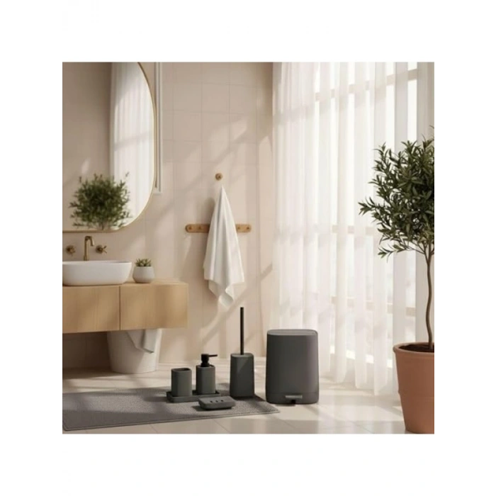 5 Parça Lüks Akrilik Banyo Seti, Mat Yüzey ve Kırılmaya Dayanıklı