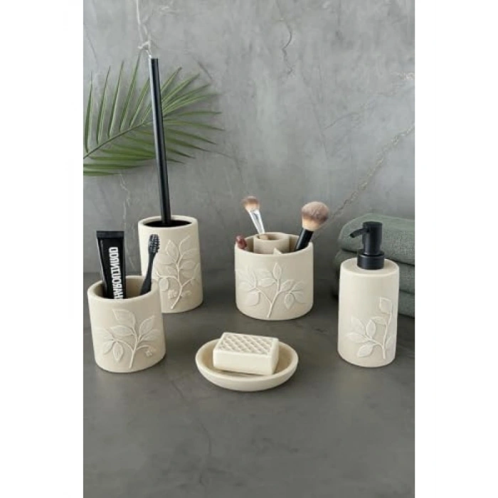 5 Parça Modern Banyo Seti - Poliresin Malzeme