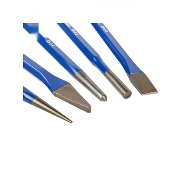 5 Parça Profesyonel Noktalama ve Keski Seti (CR-V Çelik)