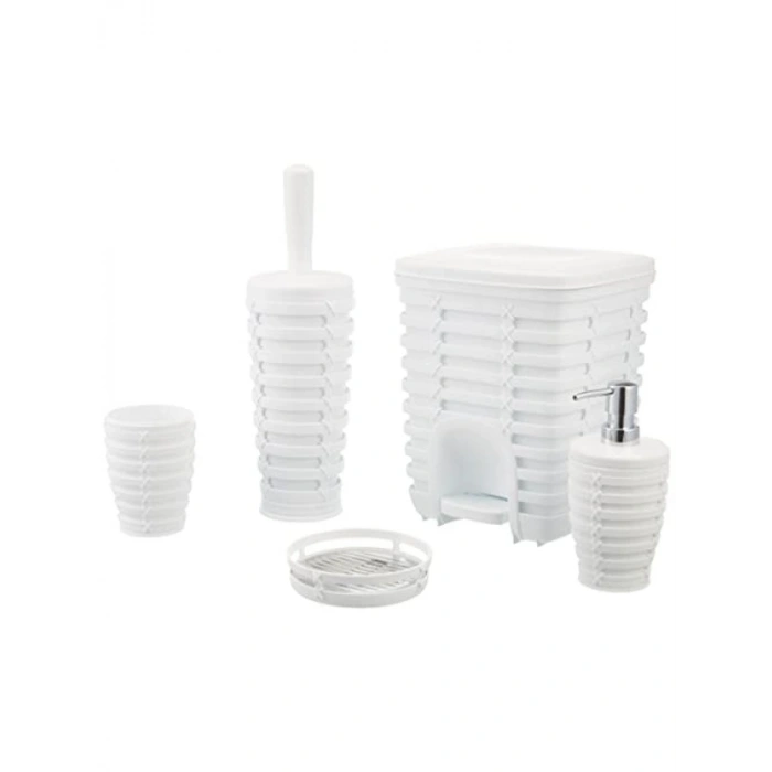 5 Parçalı Banyo Seti, Beyaz Renk