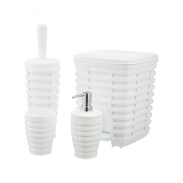 5 Parçalı Banyo Seti, Beyaz Renk