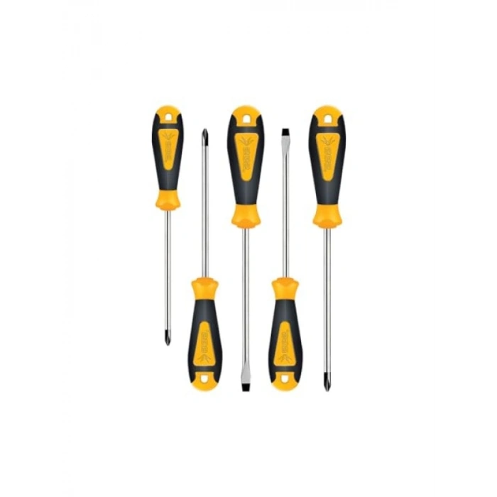 5 Parçalı Chrome Vanadyum Tornavida Seti, Ergonomik Tasarım