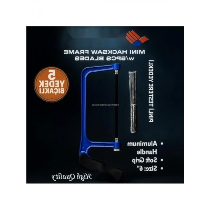 5 Yedek Bıçaklı Mini Kıl Testere Seti, Ergonomik Tasarım