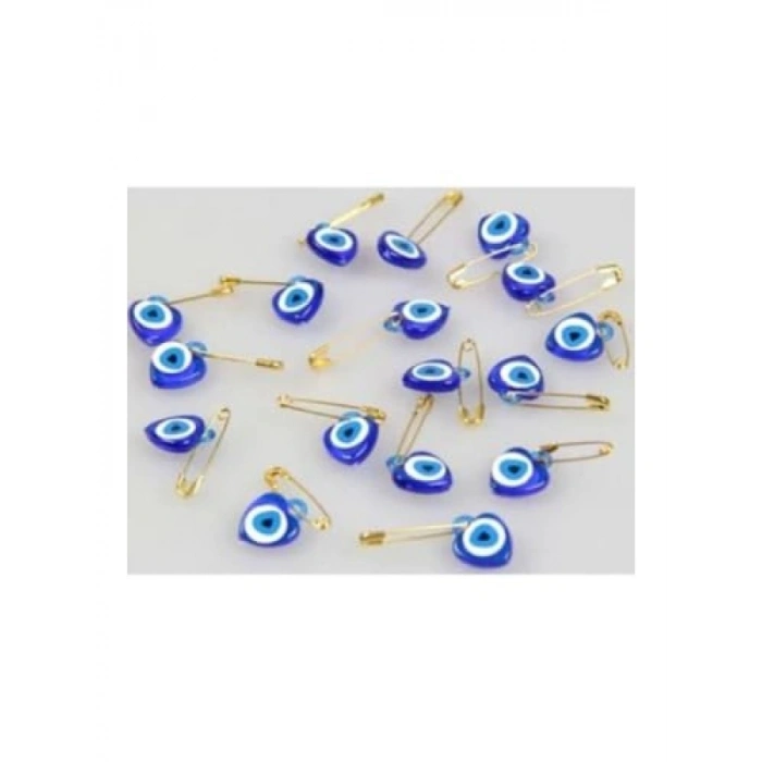 50 Adet Çatal İğneli Nazar Boncuğu - Hobi Malzemesi